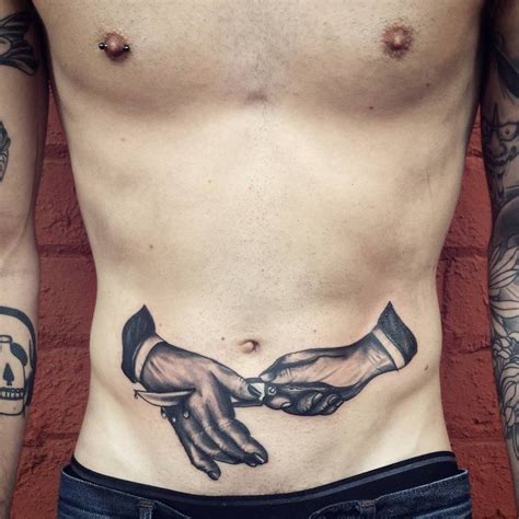 men's tattoos on lower stomach